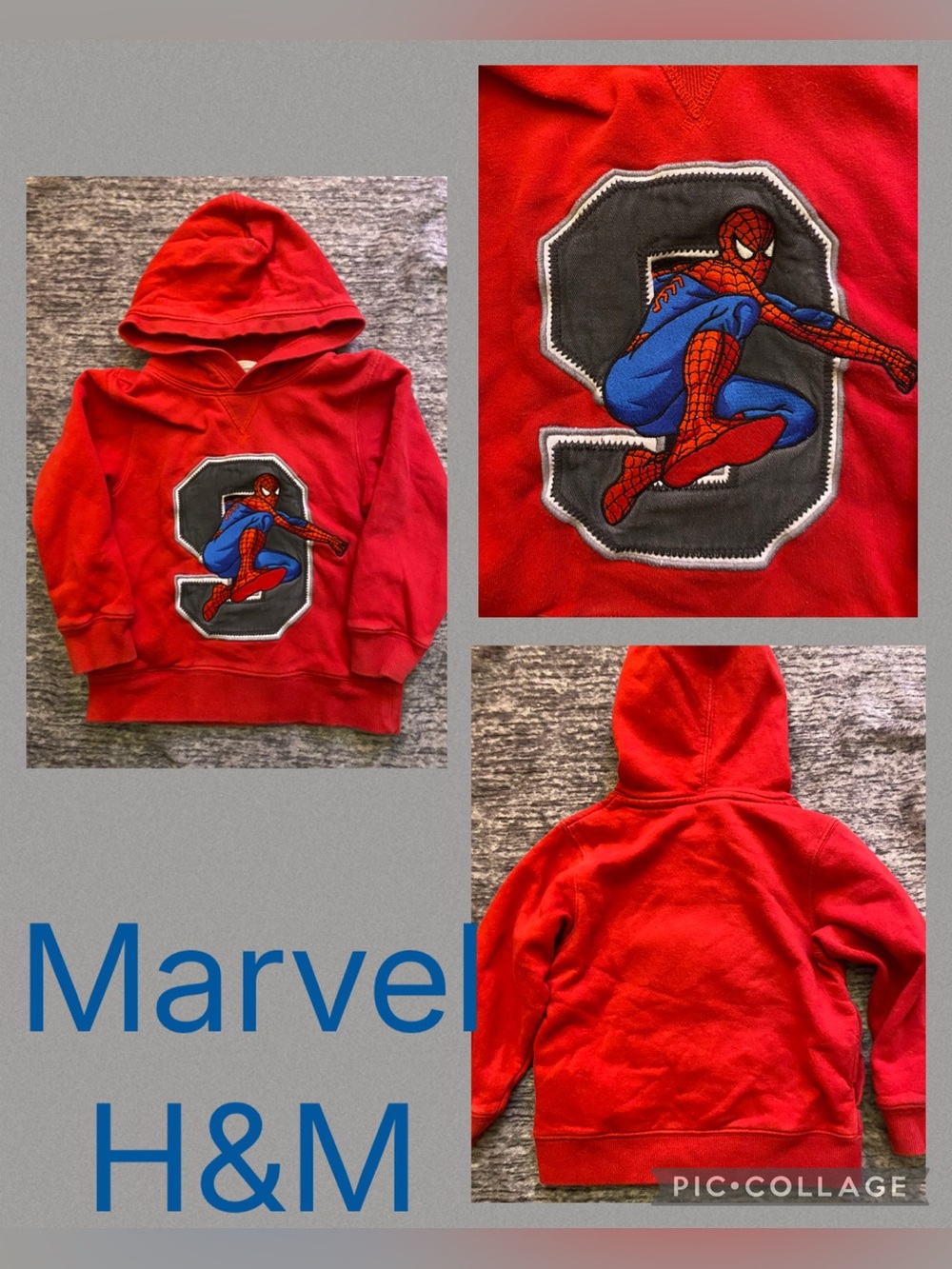 Little Boys H&M Marvel Spider Man Hooded Sweatshirt (2-4 Years)